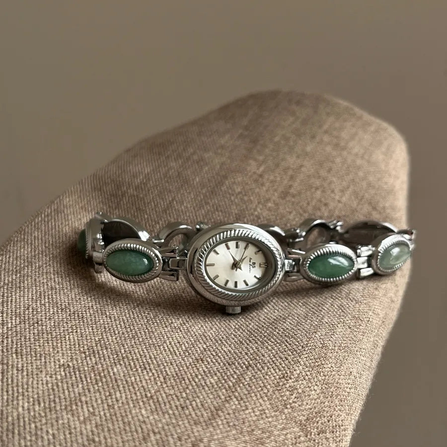 Elegant Glam Luxurious Oval Jewelry Buckle Quartz Watch