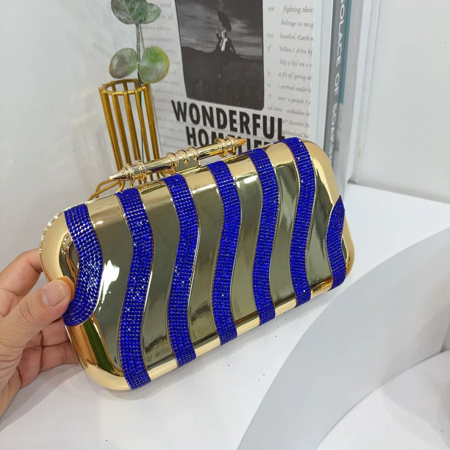 Striped Sequin Acrylic Bag Dinner Bag Fashionable Sequins Clutch Cheongsam Formal Dress Evening Bag