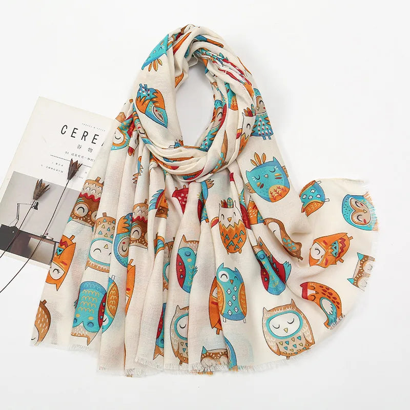 Women's Vacation Simple Style Animal Polyester Scarf