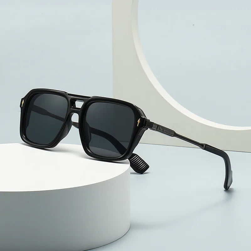 streetwear solid color pc square full frame men's sunglasses
