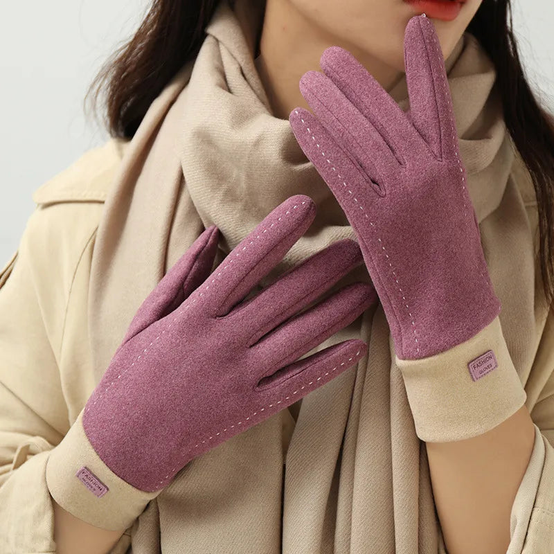 Women's Elegant Simple Style Color Block Gloves