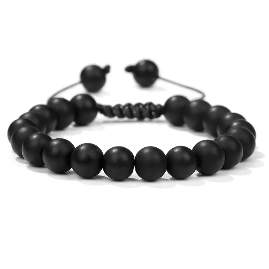 Retro Classic Style Geometric natural stone Volcanic rock Tiger Eye Bracelets In Bulk