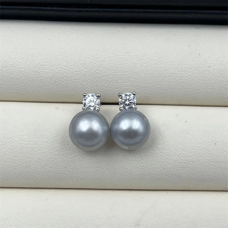 1 Pair Freshwater pearl earrings Pearl Ear Studs