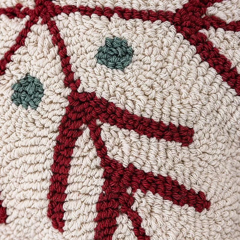 Christmas Snowflake Embroidery Pillowcase Bedroom Hotel Dormitory Decorative Cushion Cover Festive Cozy Home Decor Trend