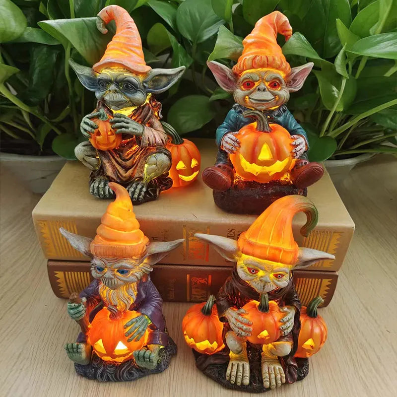 Halloween Cartoon Style Cute Funny Pumpkin Synthetic Resin Daily Festival Decorations Table Decoration Party Supplies