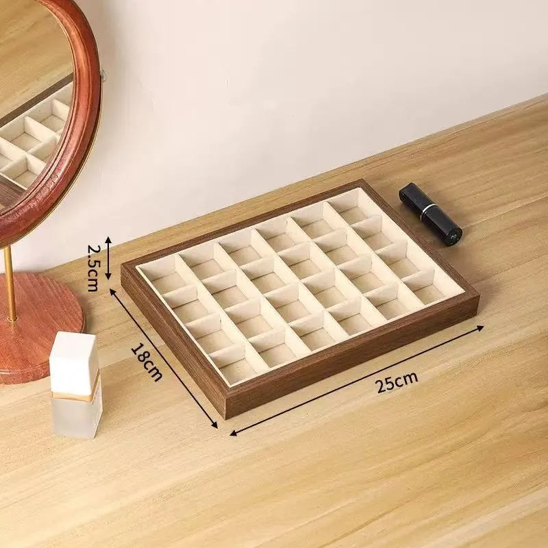 High-End Retro Bead Tray Large Capacity Necklace Bracelet Storage Earring Display Titanium Steel Jewelry Organizer Box