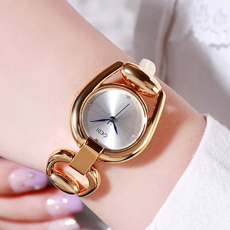 Vintage Style Classic Style Geometric Jewelry Buckle Quartz Watch Women's Watches