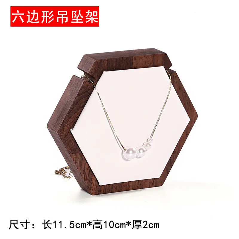 Walnut Jewelry Set Display Stand Necklace Pendant Showcase Stand High-End Feelings Craftsmanship Meticulously Designed