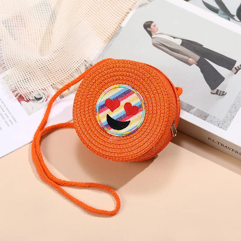 Beach Island Straw Bag Woven Bag Women's  New Seaside Bohemian Straw Bag Crossbody Small Bag Cute