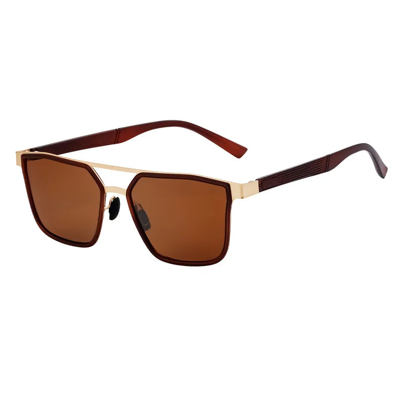 Streetwear Color Block Tac Square Full Frame Men's Sunglasses