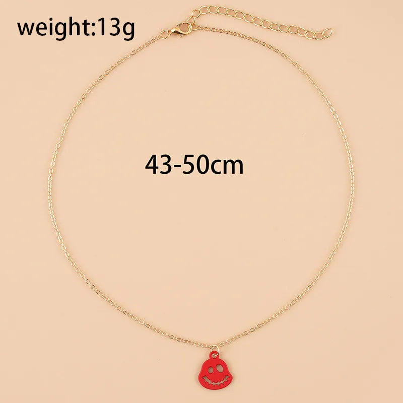 Halloween Skeleton Head Pendant Necklace Funny Individualistic Design Wedding Jewelry Accessory For Men And Women