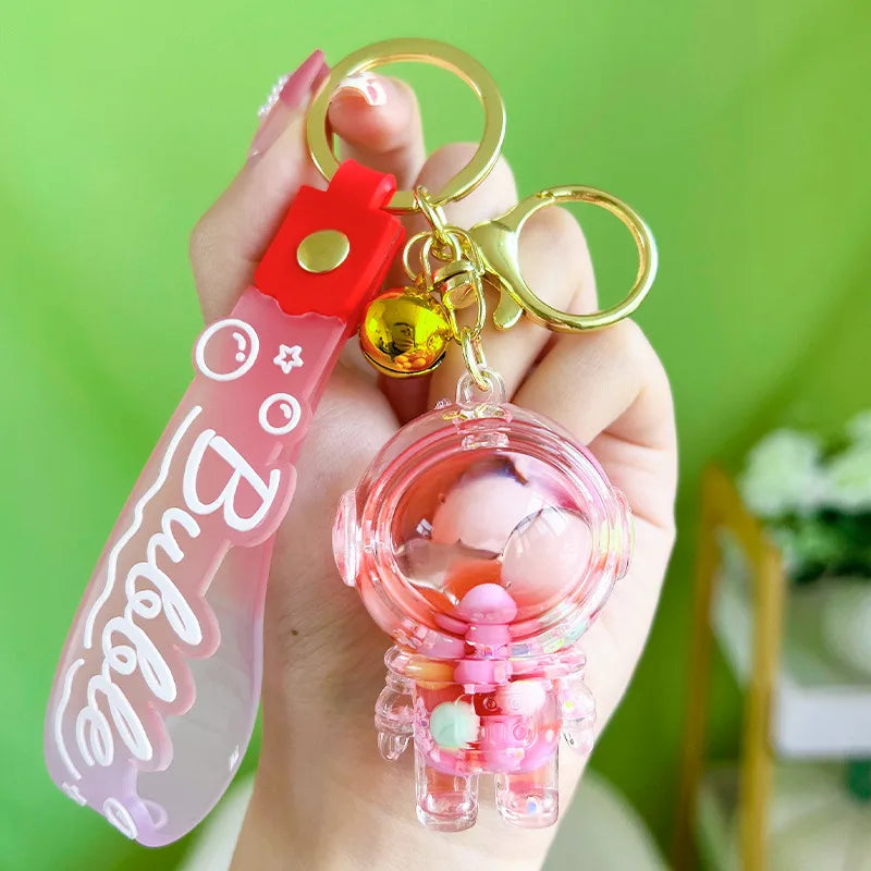 Acrylic Keychain Cute Sandflow Bottle Bag Pendant Toy Christmas Valentine Wedding Graduation Birthday Gift Keyring Decoration