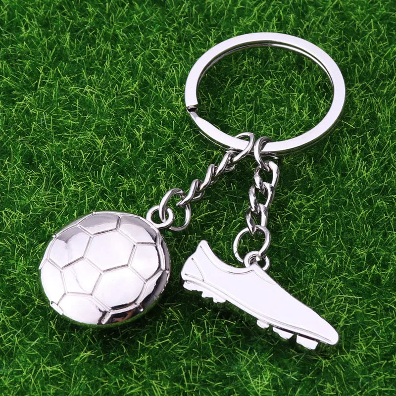 fashion football alloy unisex keychain 1 piece