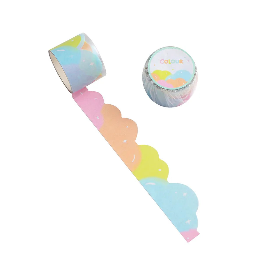 ins korean cartoon cute cloud tape girl hand account diy decorative stickers paper adhesive tape student and paper adhesive tape