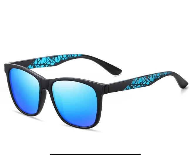 simple style color block tac square full frame men's sunglasses