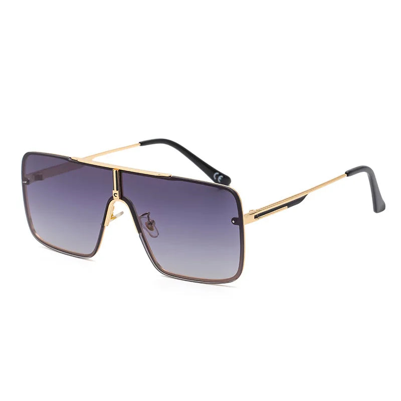 Casual Elegant Lady Solid Color Pc Square Full Frame Men's Sunglasses