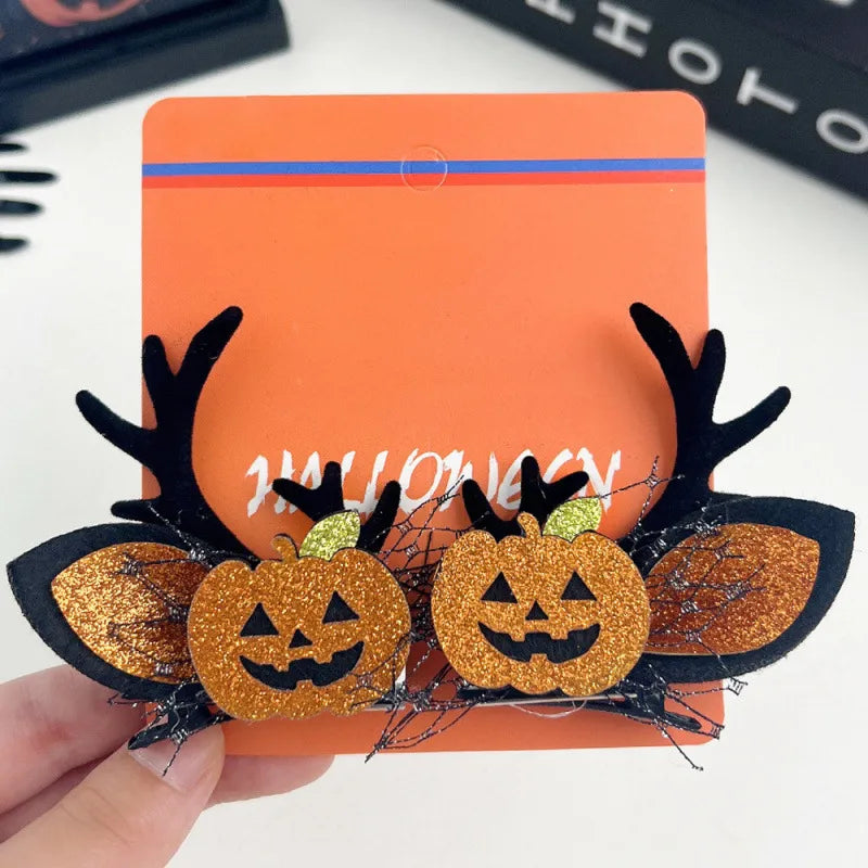 Halloween Hair Accessories Skull Clip Masquerade Duckbill Clip Devil Pumpkin Holiday Headwear Wholesale