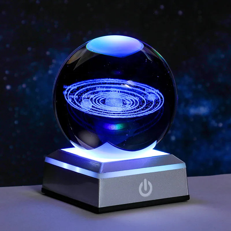Simple Style Solar System Starry Sky Dolphin Crystal Holiday Daily Ornaments Led Lights Night Lights