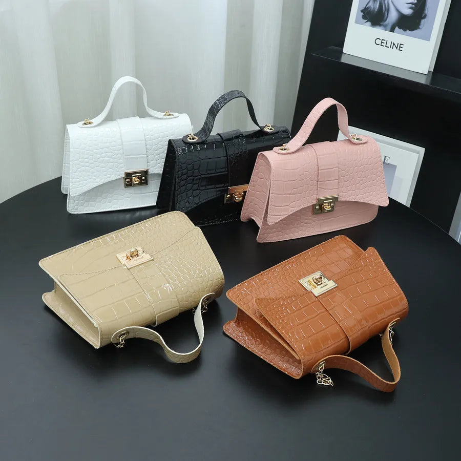 Classic Hot-Selling Women's Bags  New Foreign Trade Wholesale Simple Alligator Print Handbag Girls' Bags Chain Bag