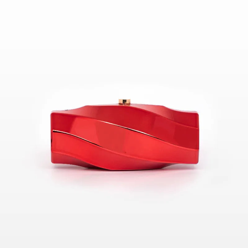 Gold Silver Orange Arylic Solid Color Cylindrical Evening Bags