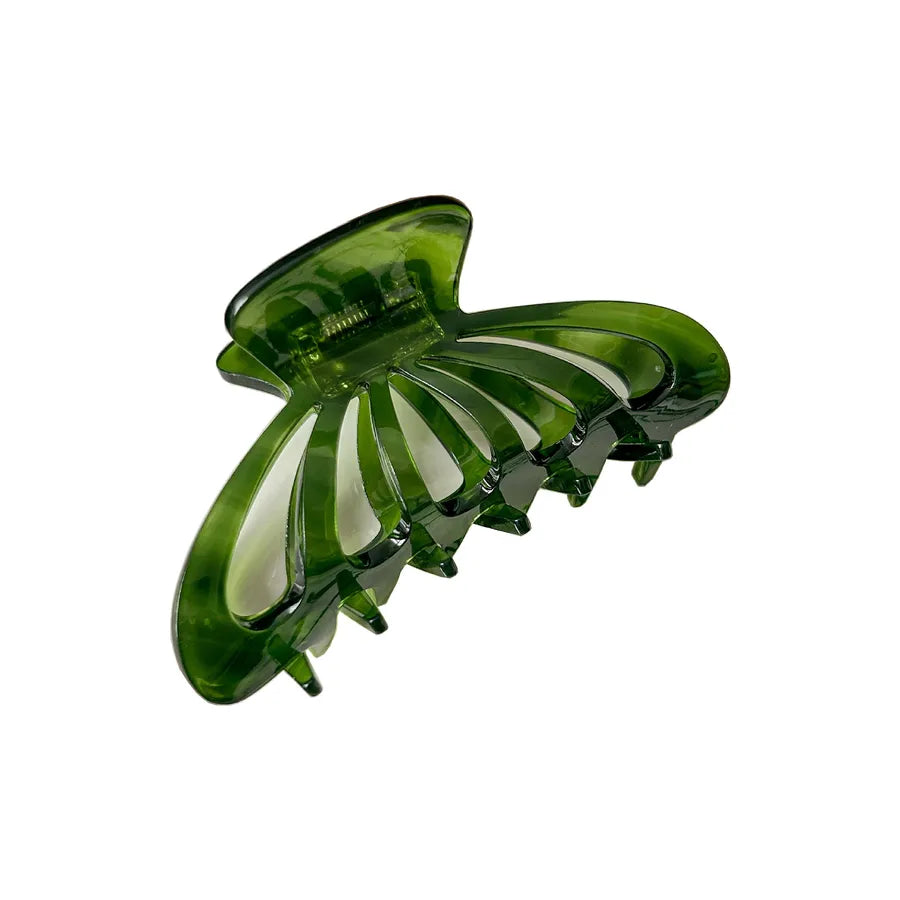 Elegant Greenish-Black Acetate Hair Clip French Style Simple Design For Women Hair Accessories Suitable For All Ages