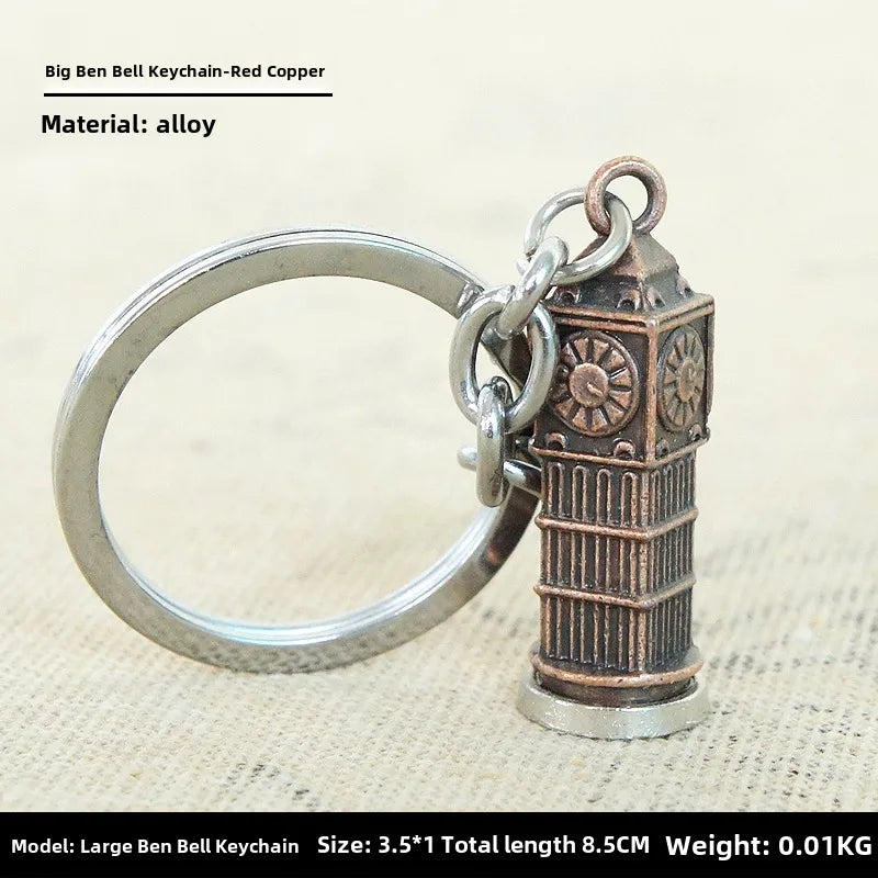 Factory sales metal simulation shell pistol tank aircraft hammer Bell ear spoon keychain uncle souvenir
