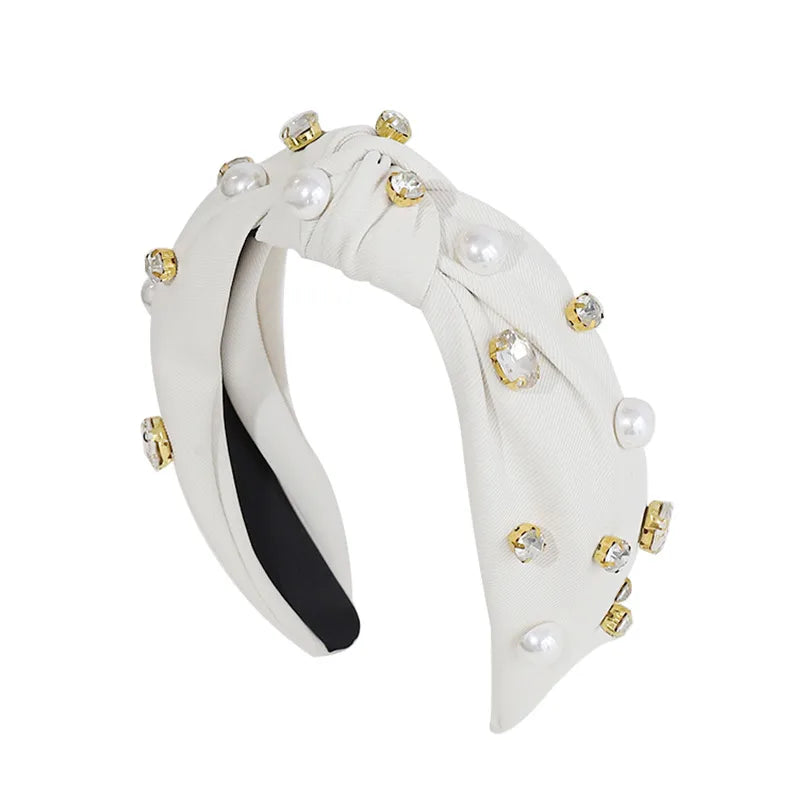 Elegant Lady Women's Solid Color Knot Cloth Hair Band