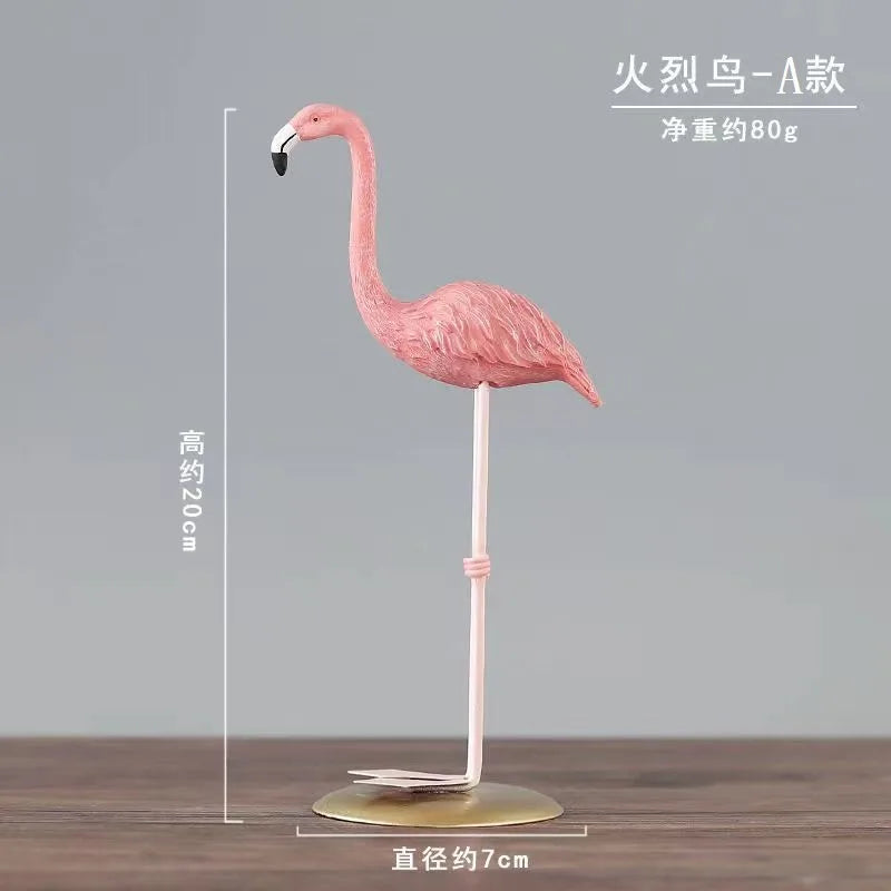 Creative  Flamingo Ornaments Home Living Room Bedroom Girl Room Decoration Props Resin Crafts