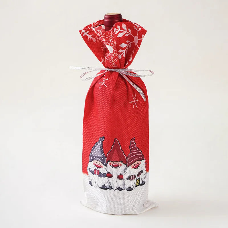 christmas fashion santa claus cloth banquet tableware