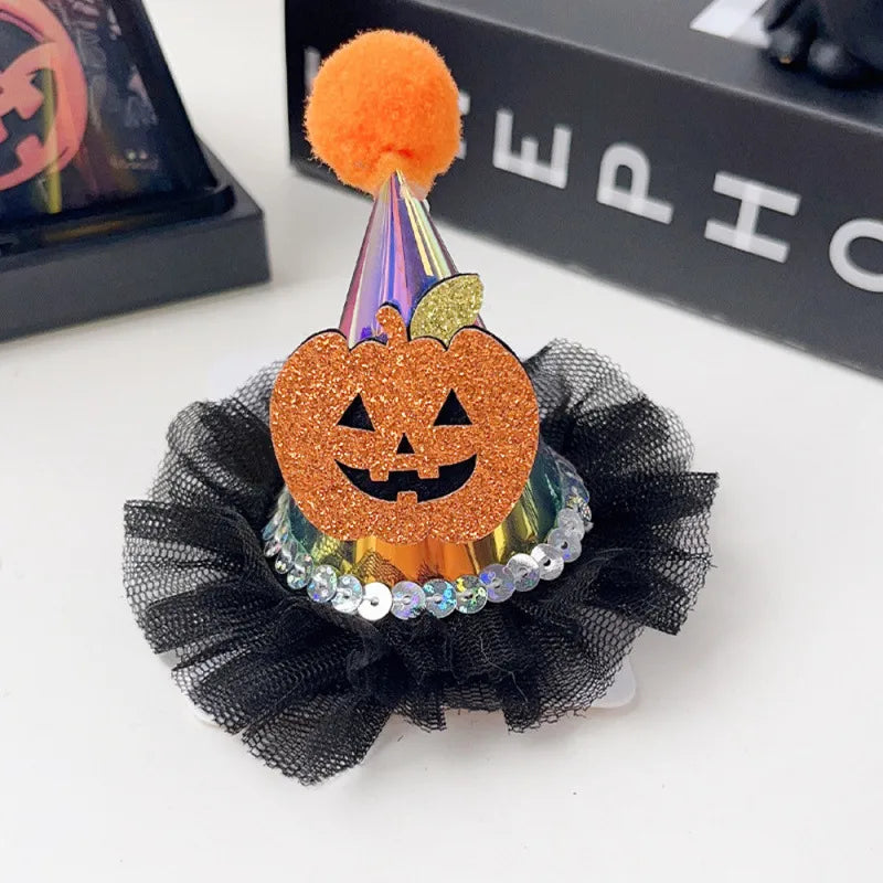 Halloween Hair Accessories Skull Clip Masquerade Duckbill Clip Devil Pumpkin Holiday Headwear Wholesale