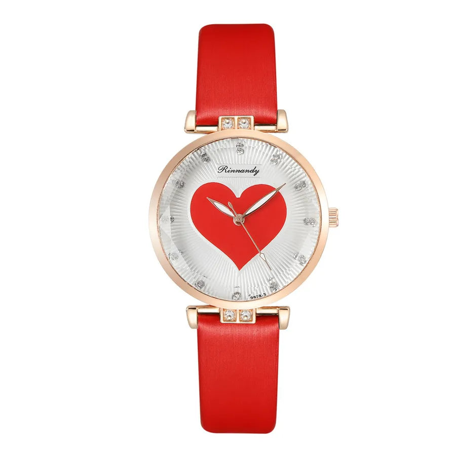 casual round buckle quartz women's watches