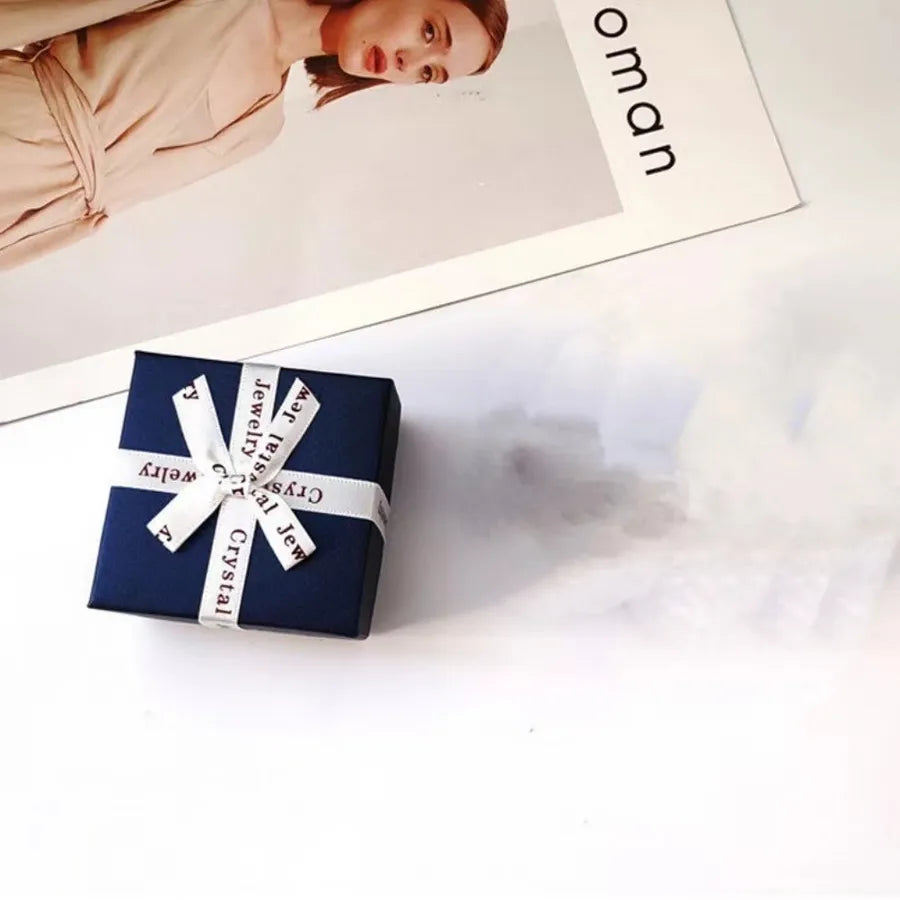 Basic Modern Style Classic Style Bow Knot Plastic Paper Gift Box Jewelry Boxes