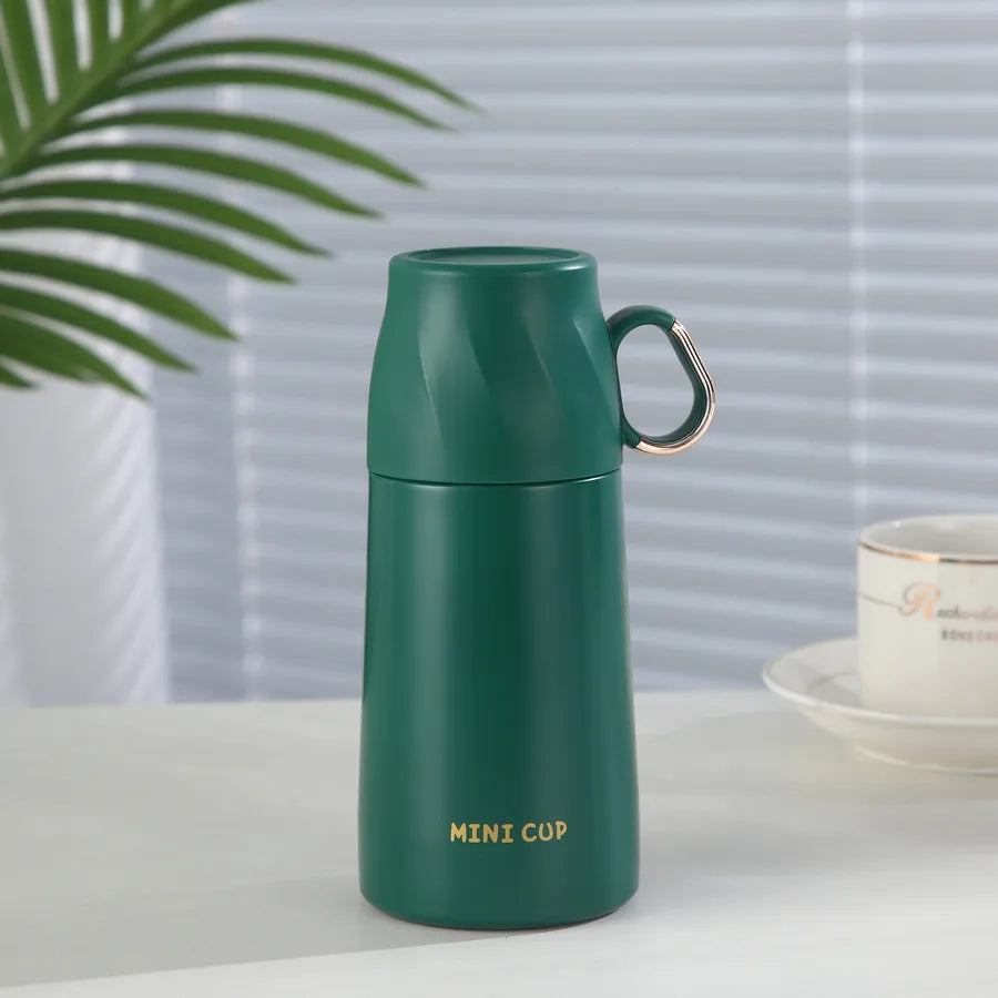 Portable Outdoor 304 Stainless Steel Insulated Sports Water Cup With Lid Tea Brewing Cup Handheld Water Pot Compact Size
