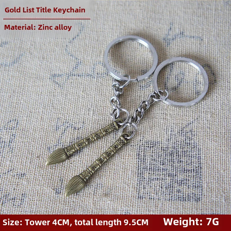 Factory sales metal simulation shell pistol tank aircraft hammer Bell ear spoon keychain uncle souvenir