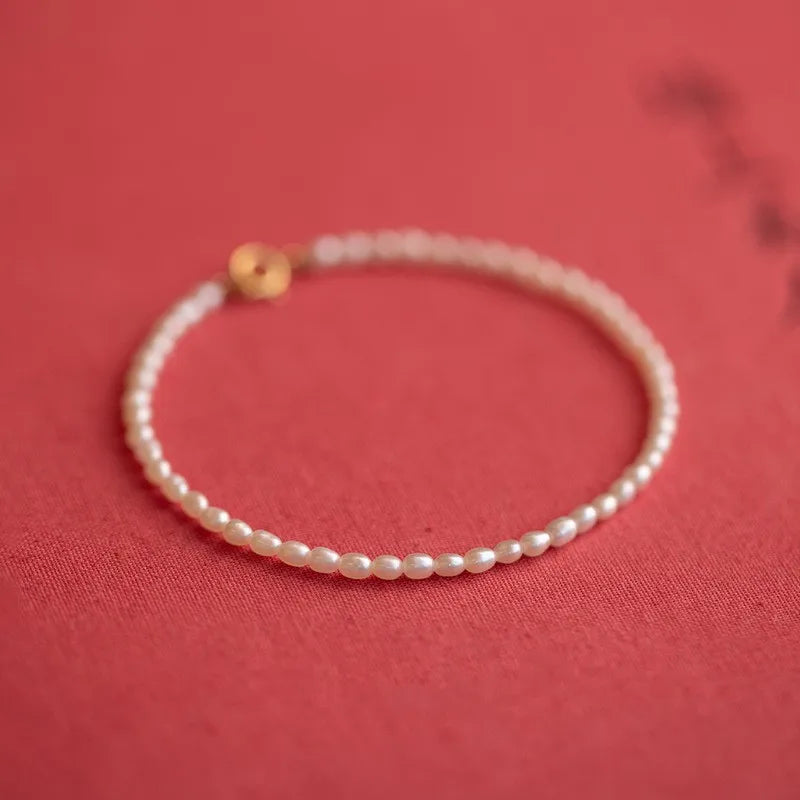 Freshwater Pearl Mixed materials Irregular Bracelets