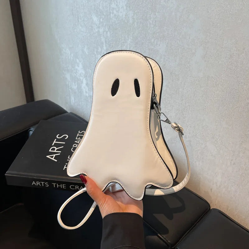 Creative Street Style Ghost Bag Women's New Design Halloween Funny Single Shoulder Slant Cross Bag Spicy Girl Fashion Square Bag