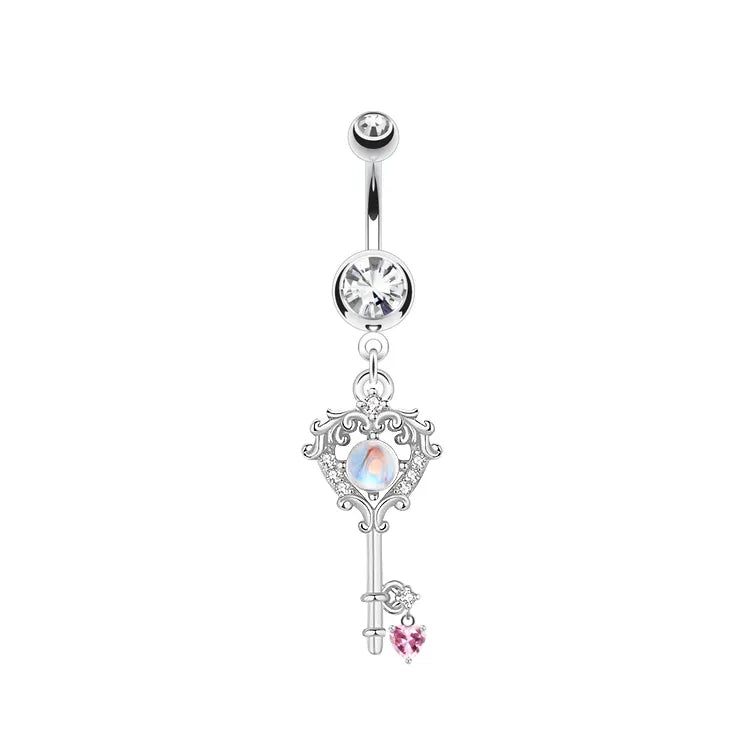 cute sexy animal heart shape stainless steel alloy copper asymmetrical plating inlay zircon 14k gold plated 18k gold plated silver plated cartilage earrings belly ring nose ring