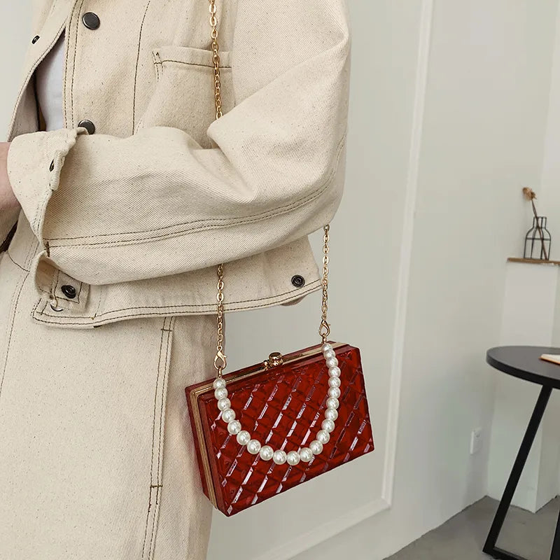 women's all seasons arylic classic style handbag