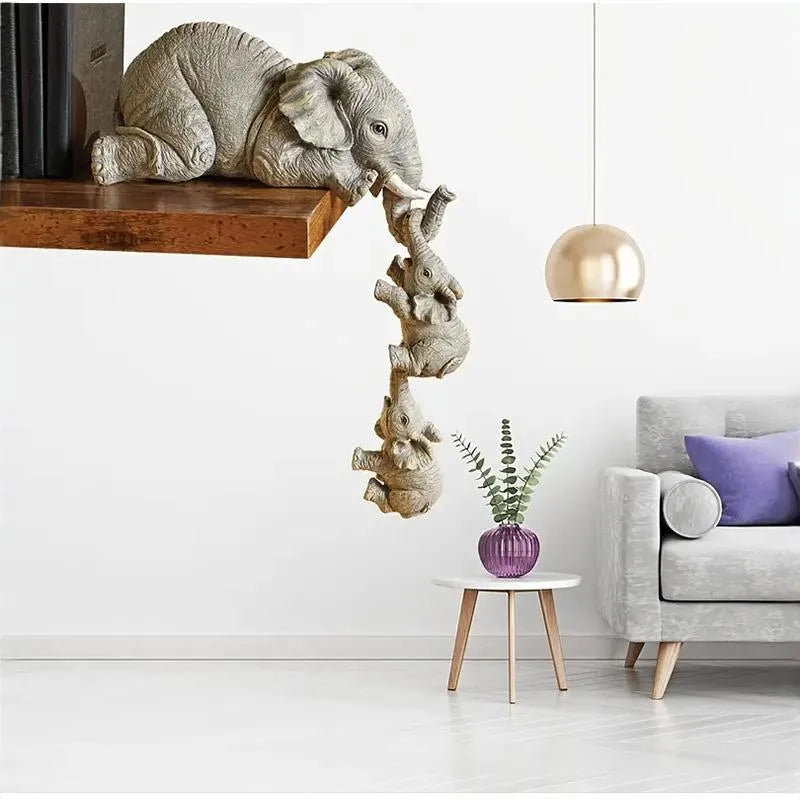 Simple Style Elephant Synthetic Resin Ornaments Artificial Decorations