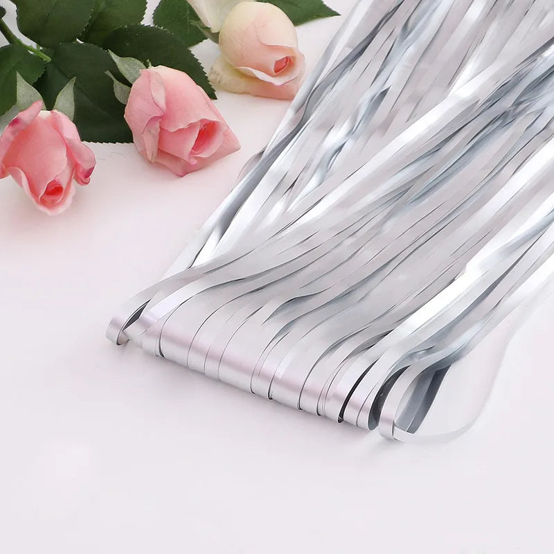 Solid Color Solid Color Plastic Graduation Party Tinsel curtain