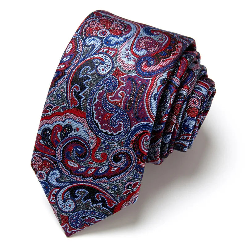 casual geometric waves polyester polyester yarn men's tie