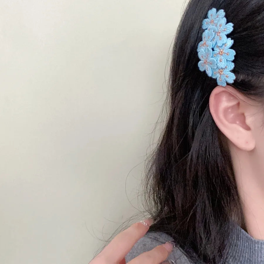Super Fairy Artificial Flower Butterfly Flower Tassel Grip Female Sweet Style Unique and Exquisite Barrettes Ins All-Match Hair Accessories Fashion