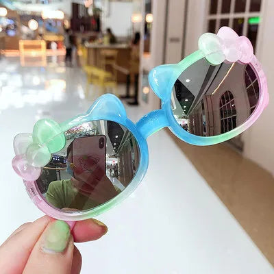 Little Red Book children's sunglasses cute princess gradient cartoon men's and women's sunglasses children's colorful sun protection sun shade trendy glasses