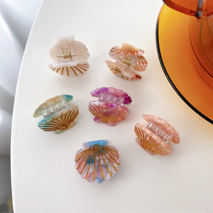 cute shell acetic acid sheets handmade hair claws