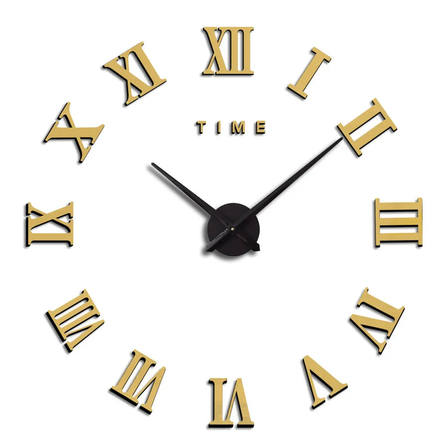 Casual Round Glass pendant Wall Clock Artificial Decorations