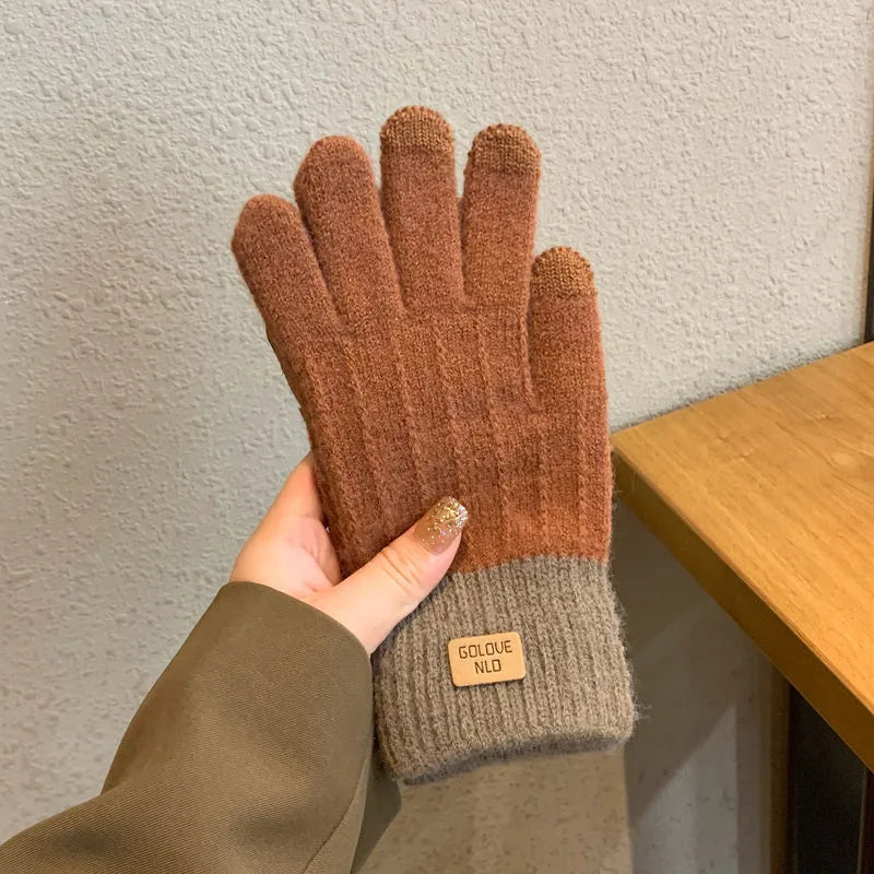 women's casual simple style solid color gloves 1 pair
