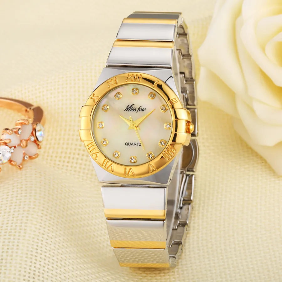 Fashion Geometric Butterfly Double Snap Quartz Women's Watches