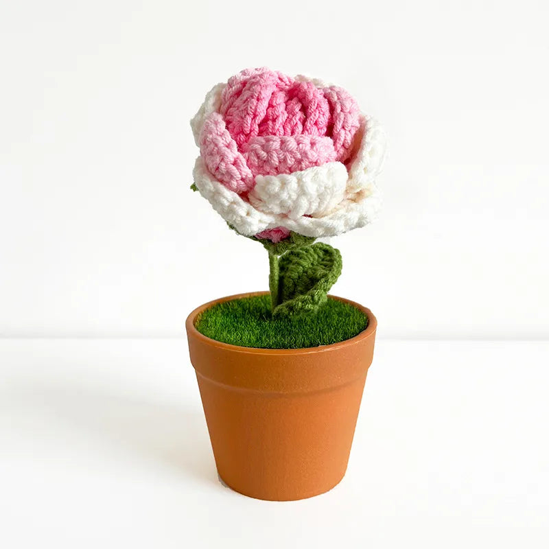 sweet flower knit imitation plants