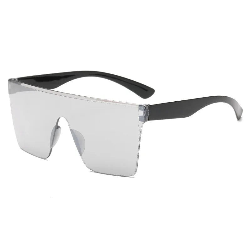 streetwear solid color pc square frameless men's sunglasses