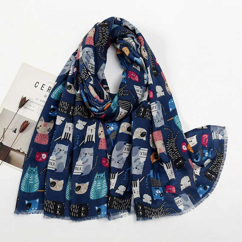 Women's Vacation Simple Style Animal Polyester Scarf